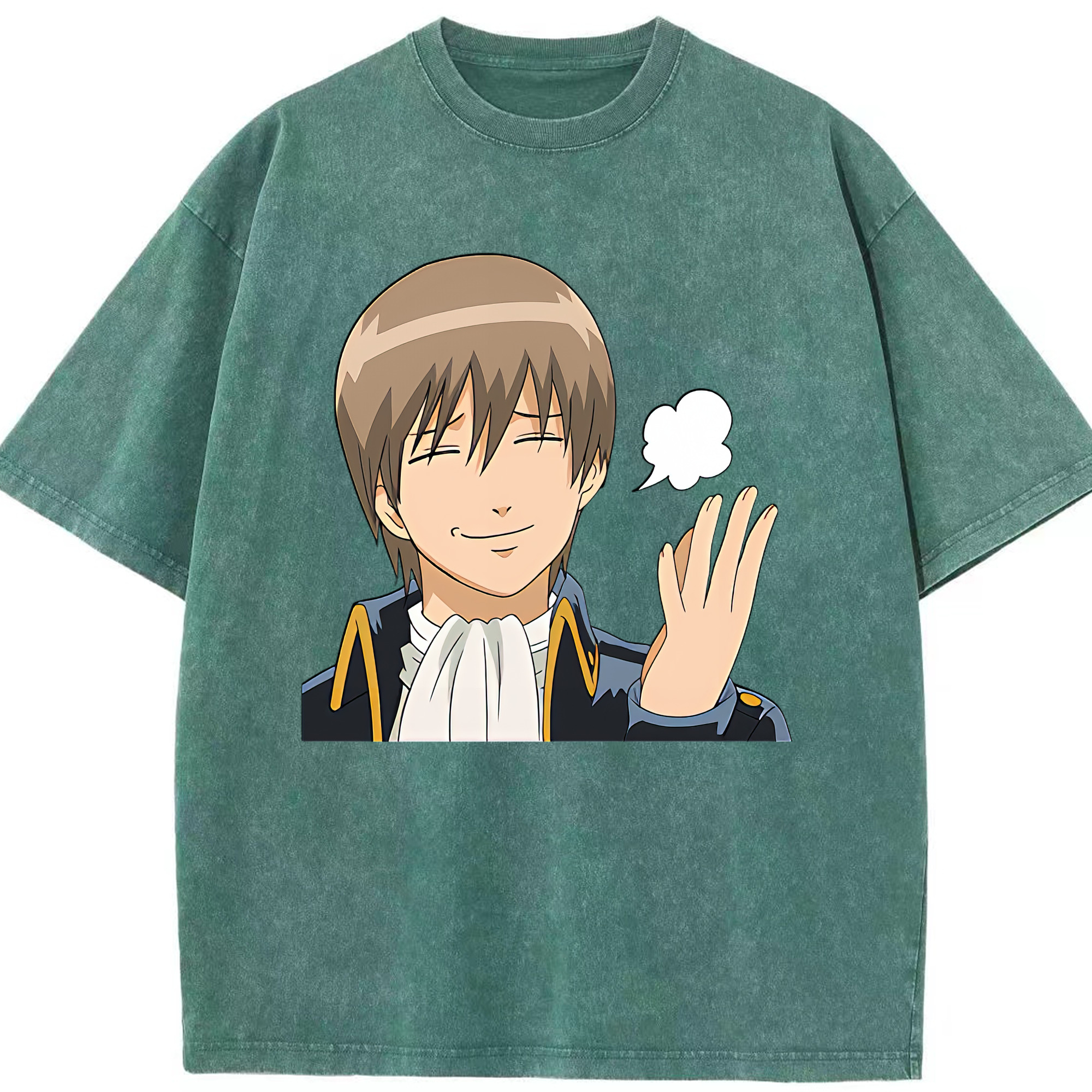 （画像用） ぎんたま 坂田銀時（さかたぎんとき） 神楽 志村新八（しむら しんぱち） GINTAMA Sakata Gintoki Kagura Shimura Shinpachi 綿100% ヴィンテージ風 半袖Tシャツ（フロントプリント）